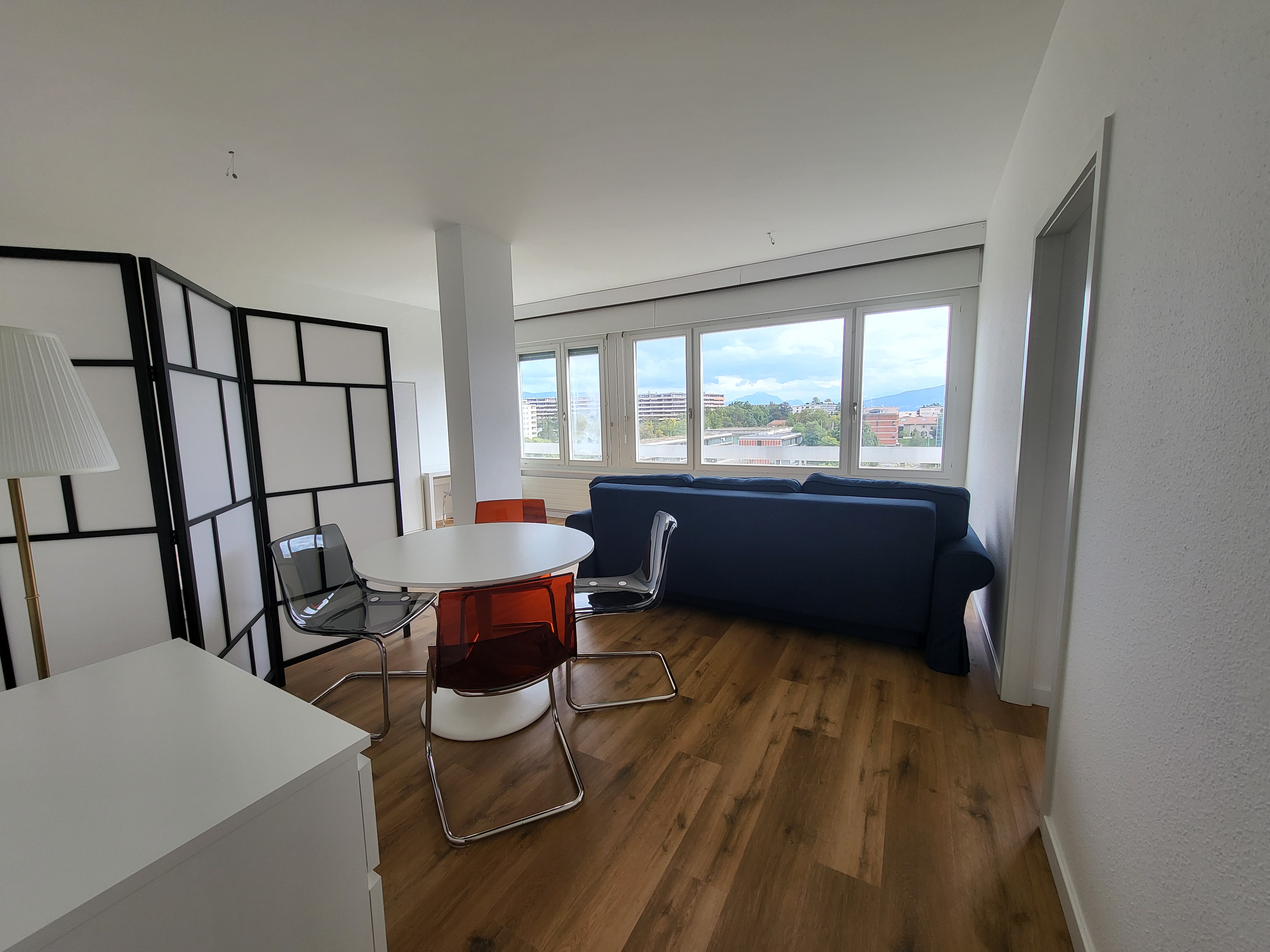Entrance and dining area of the apartment