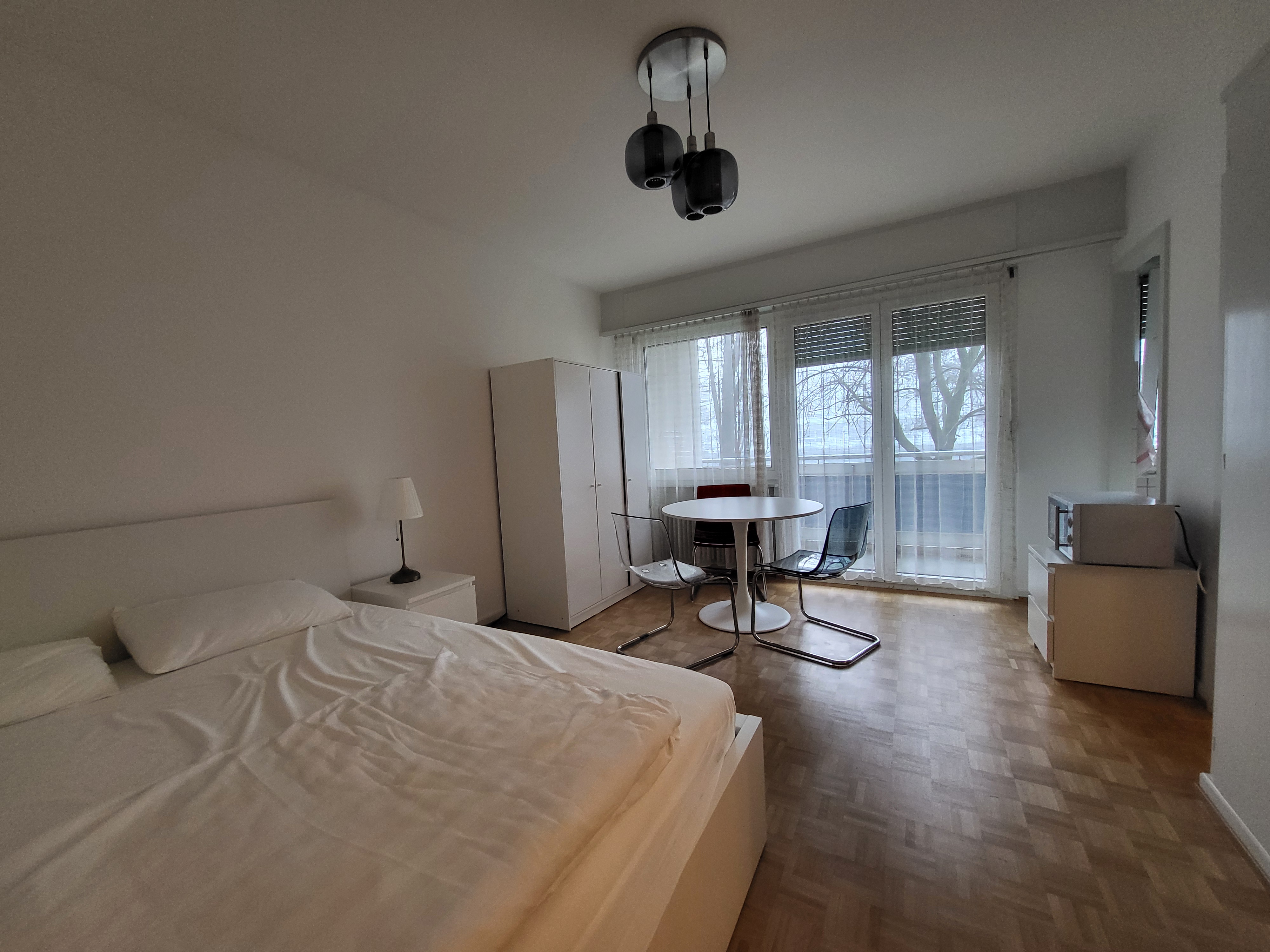 Image of the apartment's living room, with its new cosy furniture