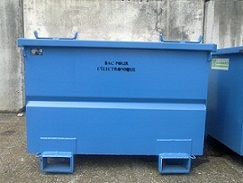 blue container