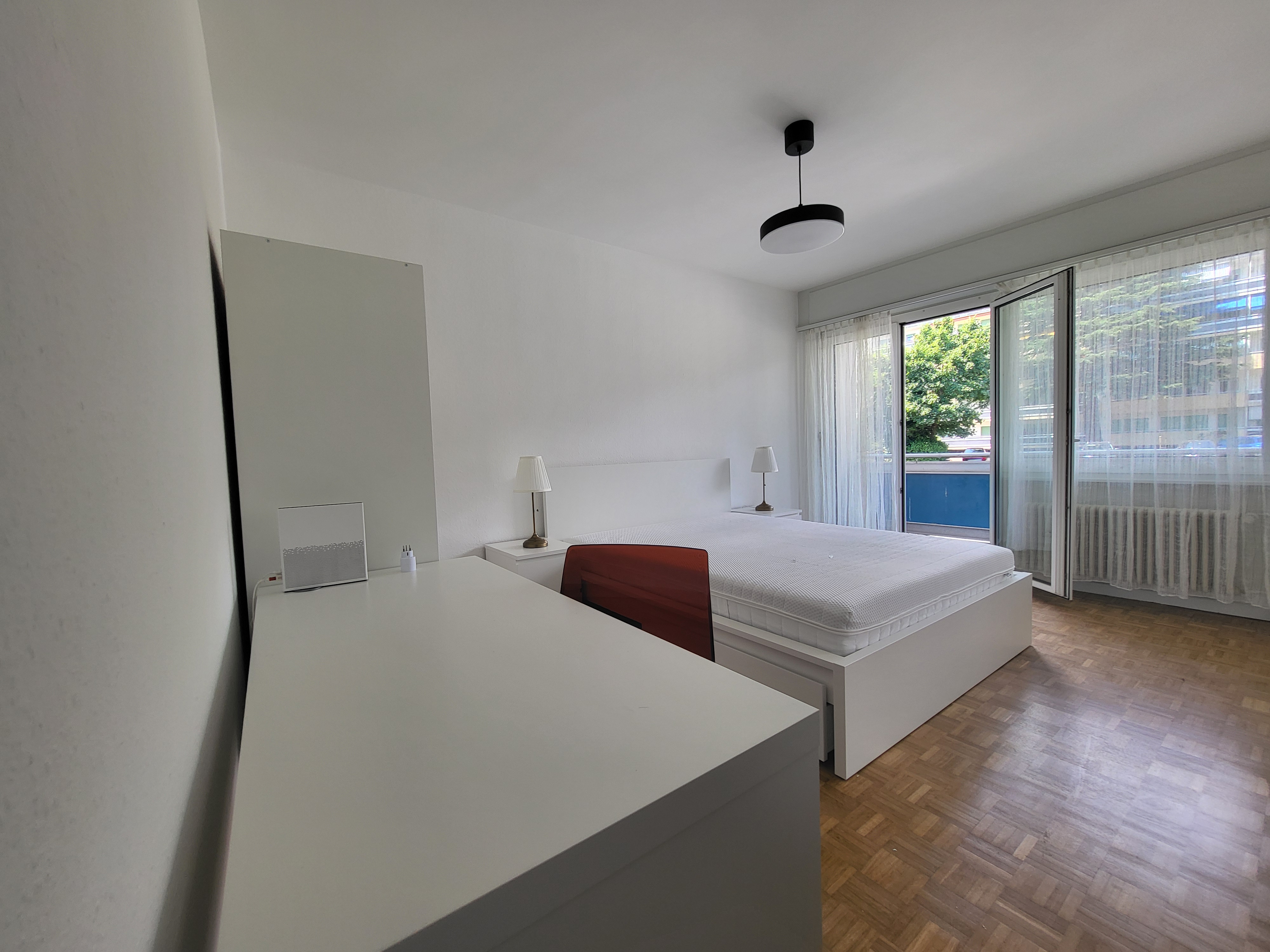 Image of the apartment's living room, with its new cosy furniture