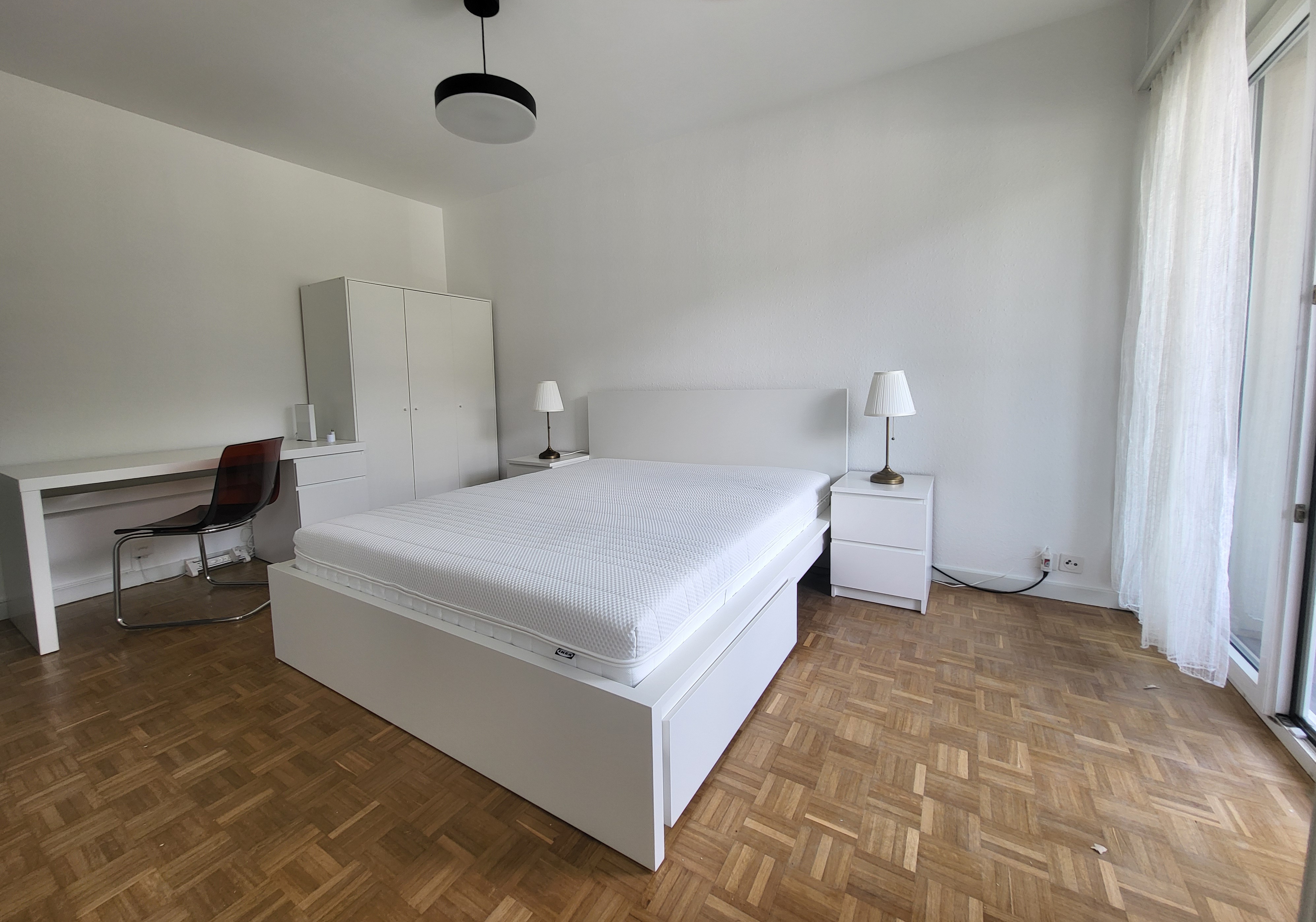 Image of the apartment's living room, with its new cosy furniture