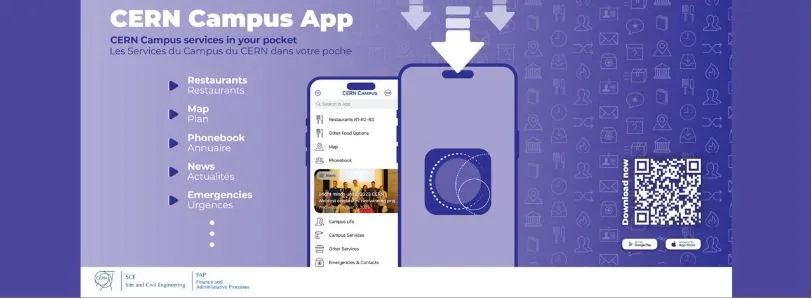 All your most important Campus services in one place from Friday 11 August: CERN Campus App