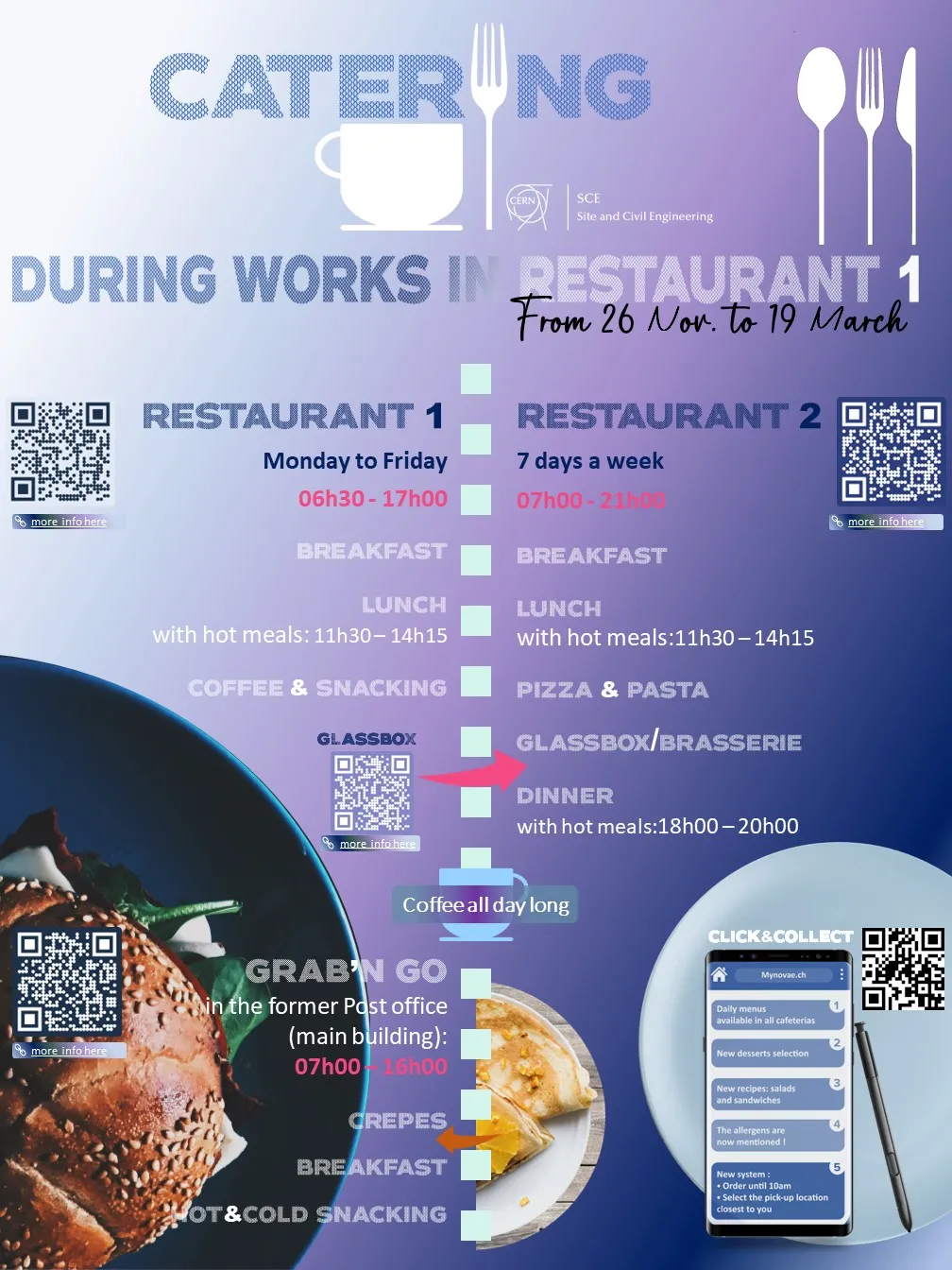 Temporary catering offer poster