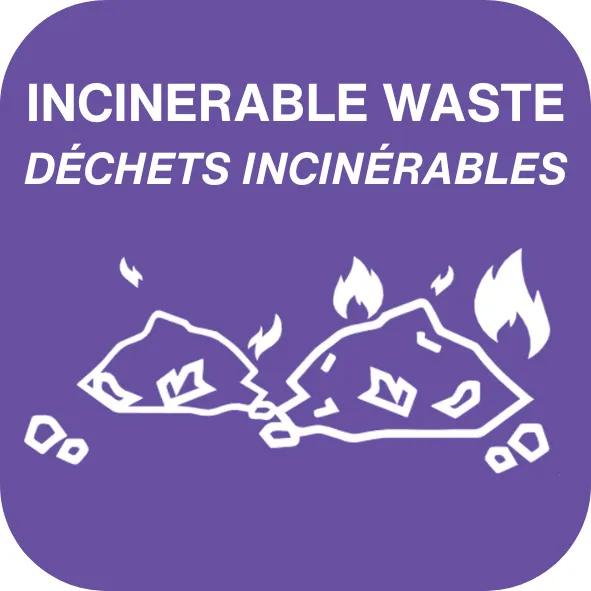 Incinerable waste