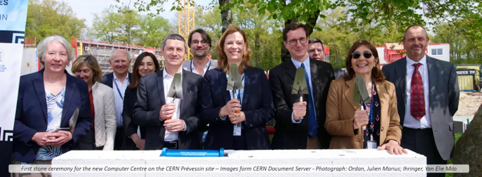 Prevessin Computing Center: first stone ceremony