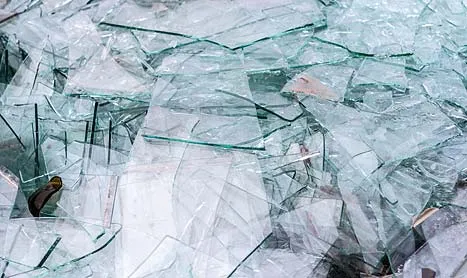 Glass from construction site