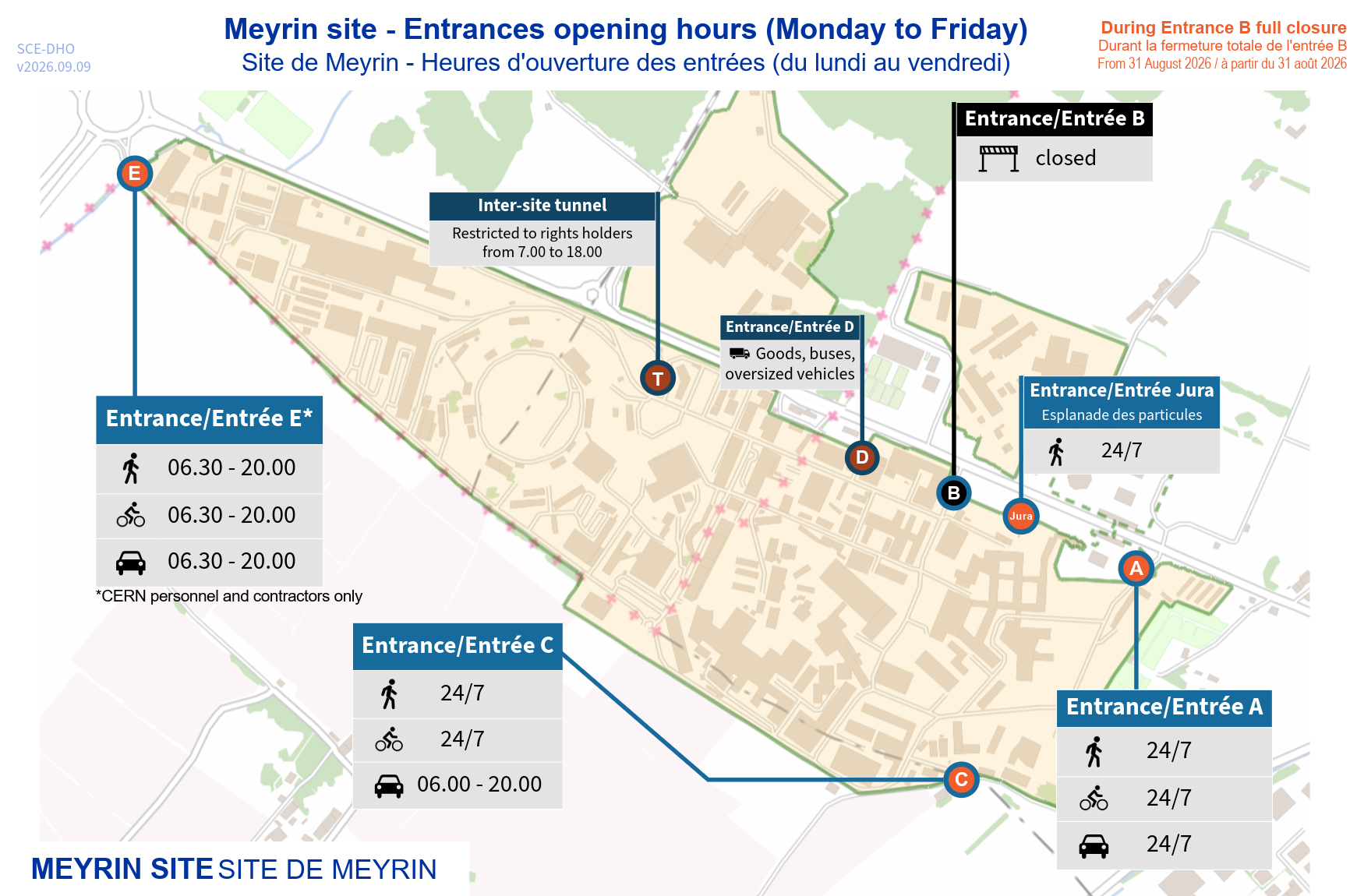 Improving the CERN Meyrin site: ongoing works and how to get around